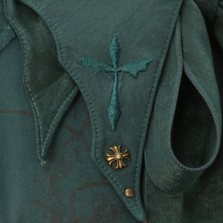 Ozz On Croce 蜘蛛の巣レース 二重襟ブラウスワンピース USED】croce 蜘蛛の巣レース二重襟ブラウスワンピース | Ozz On