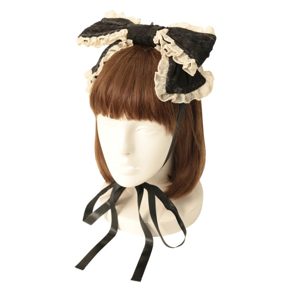 新品 エイチナオトリボンフリルヘッドドレス｜新品 エイチナオトリボン