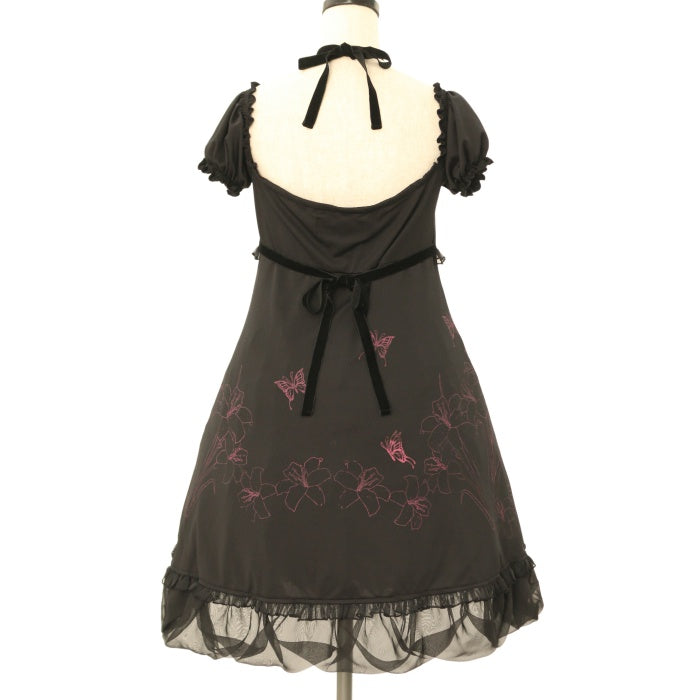 h.jelly h.NAOTO ワンピース 蜘蛛の巣 ピンク 豹柄 h.jelly h.NAOTO ワンピース 蜘蛛の巣 ピンク 豹柄