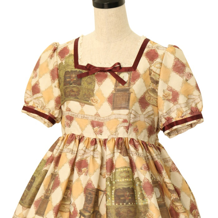 遠い日のメモワール～私の小さなオルゴール～柄ジャンパースカート USED】遠い日のメモワール～私の小さなオルゴール～柄ワンピース