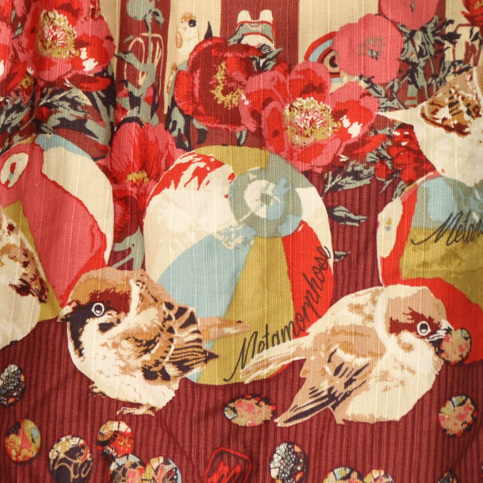 USED】【プラスサイズ】すずめのおはじき遊び タックジャンパー