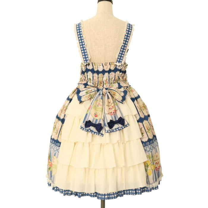 morphose vintage fruit バッスルジャンパースカート USED】vintage fruit バッスルジャンパースカート | metamorphose