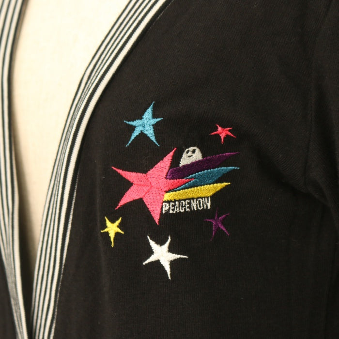 USED】【PEACE NOW/Mサイズ】エビィちゃん刺繍カーディガン | BLACK