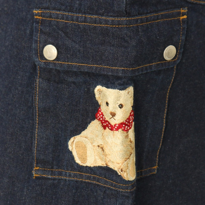 PINKHOUSE ピンクハウス テディベア 刺繍 オーバーオール USED】テディベア刺繍デニムオーバーオール | PINK HOUSE