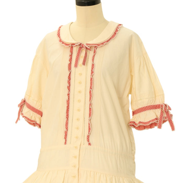 USED】Wonderful World ギンガムフリルティアードワンピース | KANEKO