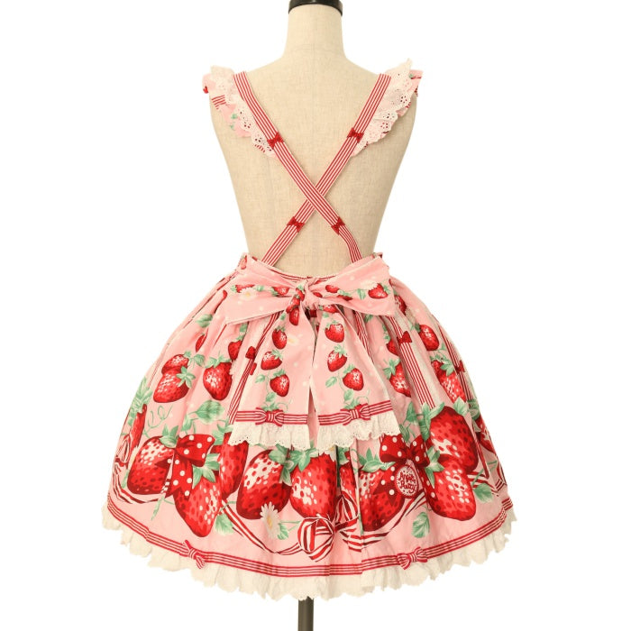USED】摘みたていちごエプロン風スカート | Angelic Pretty | ロリータ