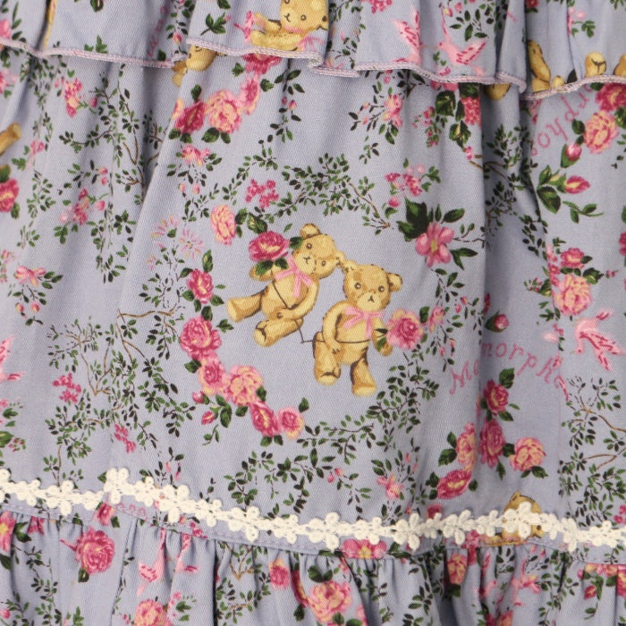 USED】ガーデニングくまちゃん ティアードジャンパースカート