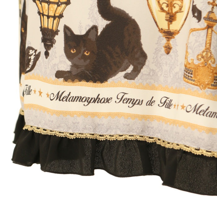【最終値下げ】まいごの子猫と魔法のランタン ベルトジャンパースカート