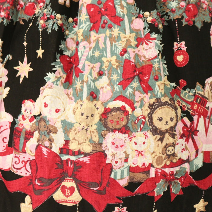 USED】くみゃちゃんたちのChristmas Holly Night 柄 スカラップ