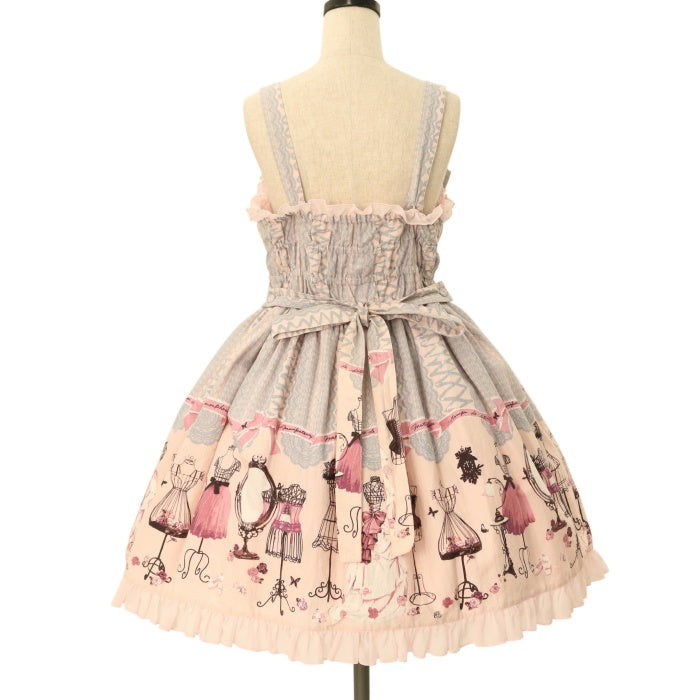 USED】Lace up doll あみあげジャンパースカート+ヘッドドレスセット