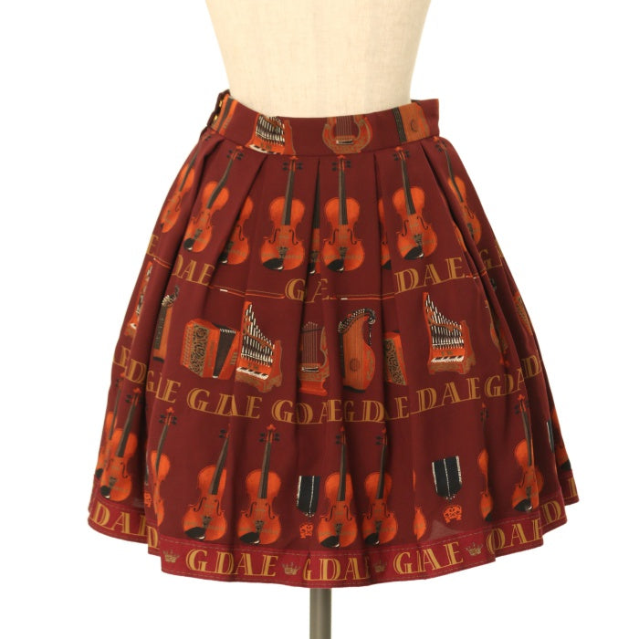 即購入◎ジェーンマープル バイオリン スカート ヴァイオリン スカート USED】【Mサイズ】バイオリンプリントのミニスカート | Jane Marple