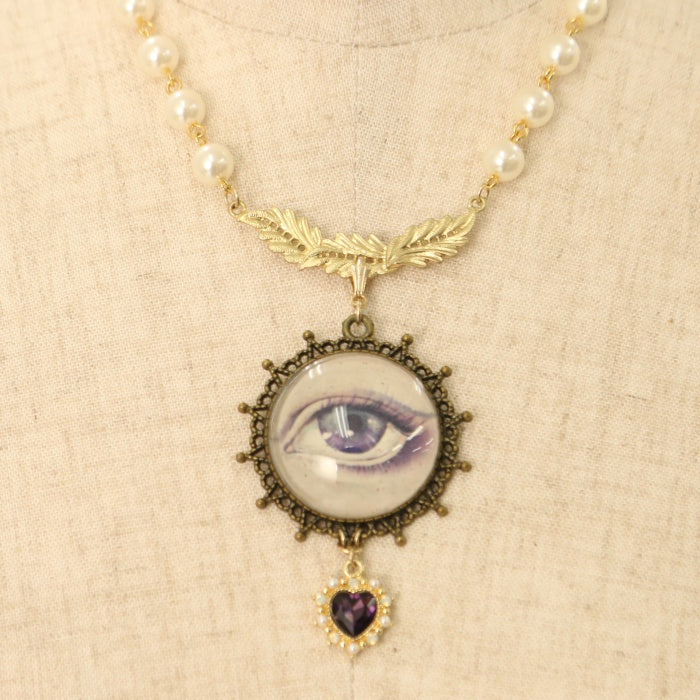 USED】【Luxmira】minori's 蚤の市 Necklace ”Mystic”（紫の瞳