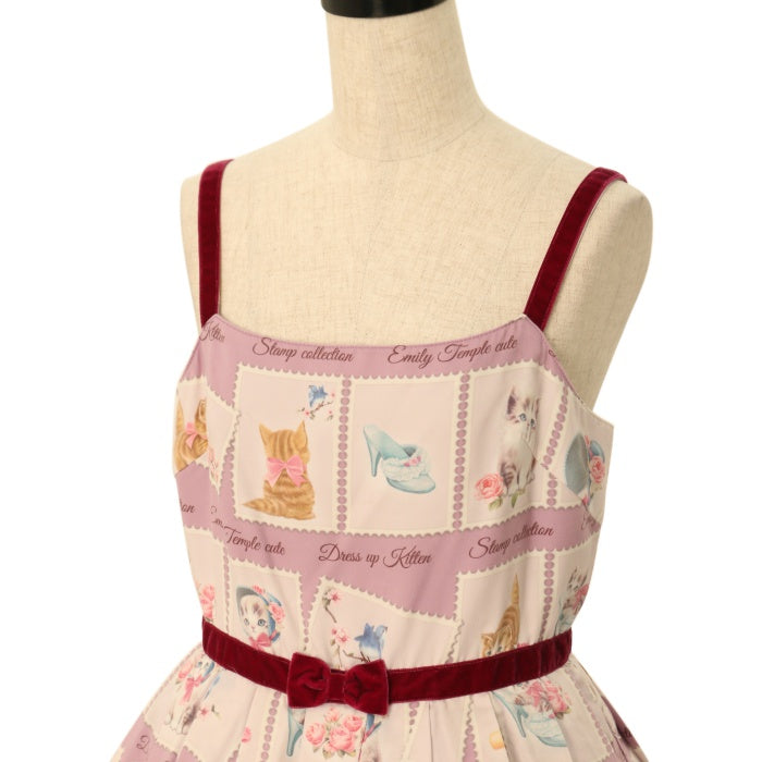 USED】【Mサイズ】Kitten Stamp Collectionキャミソールワンピース