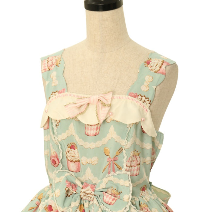 最終値下げsweet cream princess柄ジャンパースカート USED】Sweet Cream Princessジャンパースカート | Angelic Pretty