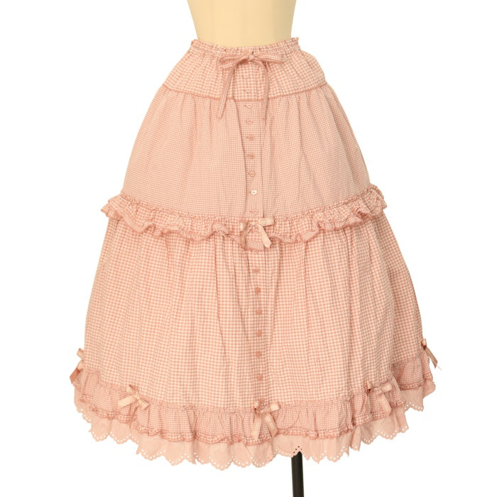 PINK HOUSE×misako aokiスカート PINK HOUSE（ピンクハウス）の「PINK HOUSE×misako aokiチェック