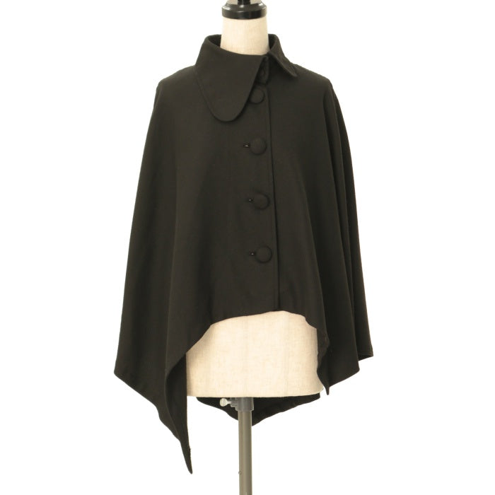 USED】【PEACE NOW/Mサイズ】アシンメトリーカラーケープ | BLACK