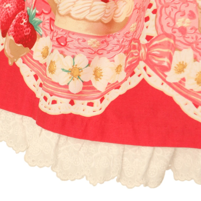 Angelic Pretty｜麦わらミニハット＋お袖留　いちごセット　赤 Angelic Pretty｜麦わらミニハット＋お袖留 いちごセット 赤