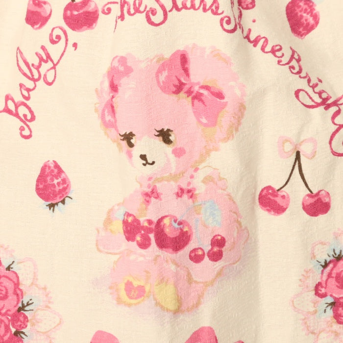 BABYなかよしくみゃちゃんのいちごとレースのミルフィーユ柄ソフィJSK