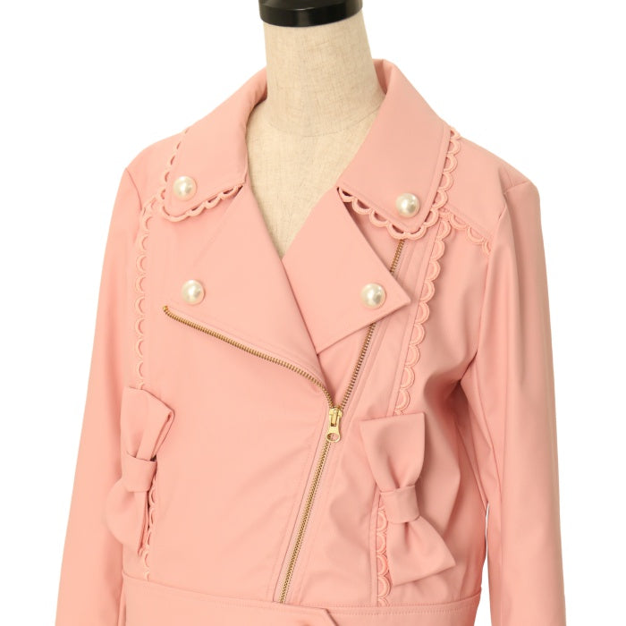 Doll's Ribbonライダースジャケット Doll's Ribbon Riders Jacket (2019) by Angelic Pretty