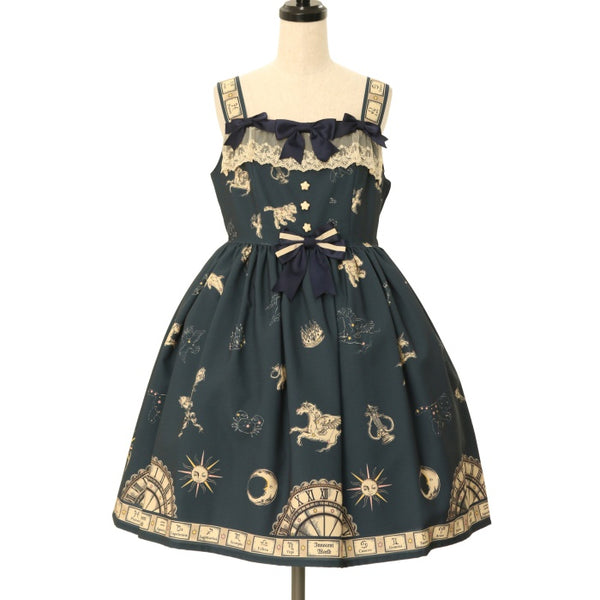 【USED】【Lサイズ】天文時計と星座のハイウエストジャンパースカート | Innocent World Wunderwelt Online Shop  - Gothic & Lolita Second-hand Clothing