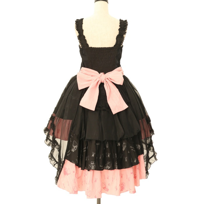 USED】FRILL フルーツ柄バッスルワンピース | h.NAOTO