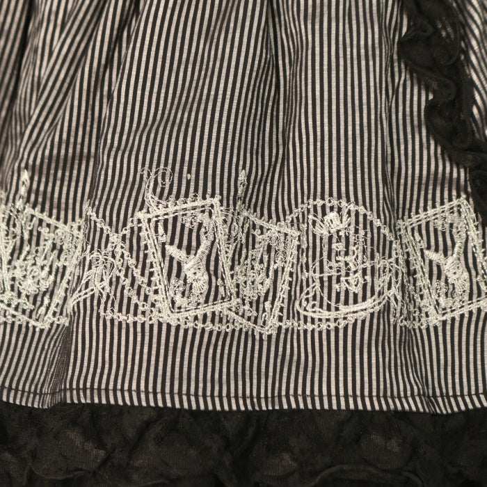 USED】FRILL ハイウエストバッスルスカート（ブラック×シルバー） | h