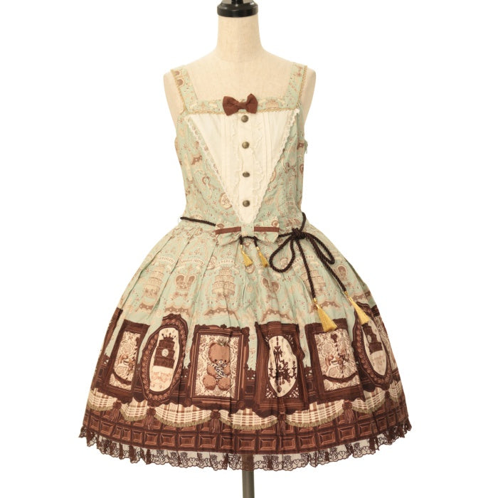 アンジェリックプリティMusee du Chocolat スカート USED】Musee du Chocolat切替ジャンパースカート | Angelic Pretty