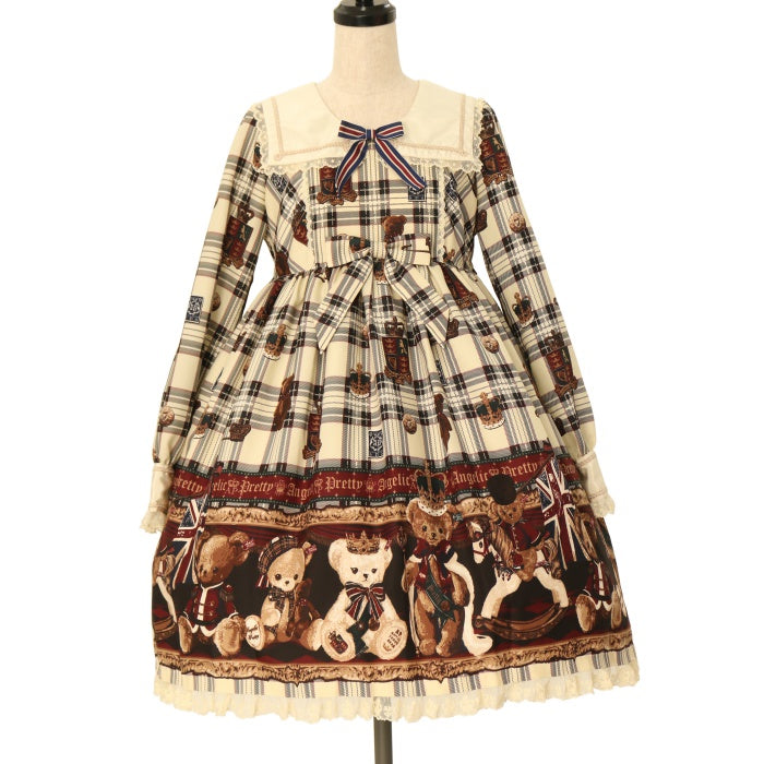 Angelic Pretty British bearワンピースアイボリー USED】British Bearワンピース | Angelic Pretty Wunderwelt