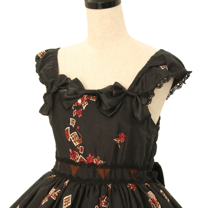 ワンダーラビットのマジカルトランプティーパーティジャンパースカート