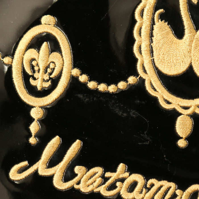 2002年【morphose】パールエナメルバッグ 天然 豚皮 プレート エナメル バッグ クリスタル レディース #G3