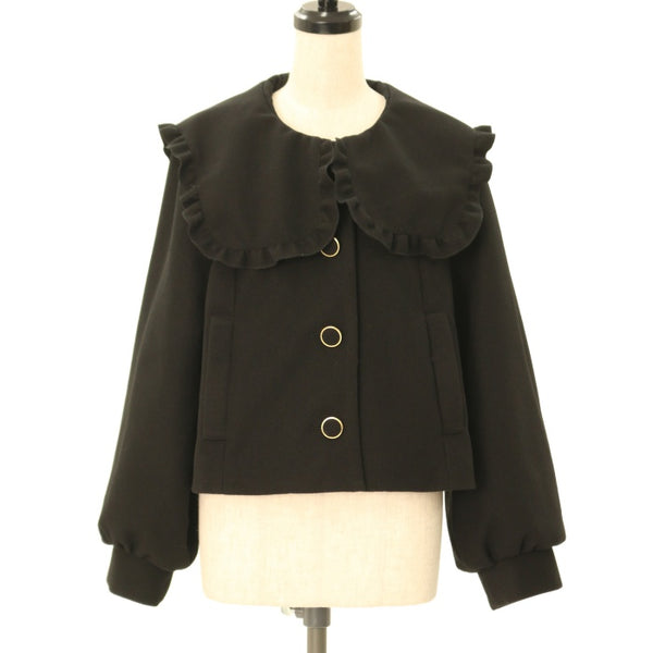 USED】【Mサイズ】フリルカラーショートコート | Amavel Wunderwelt
