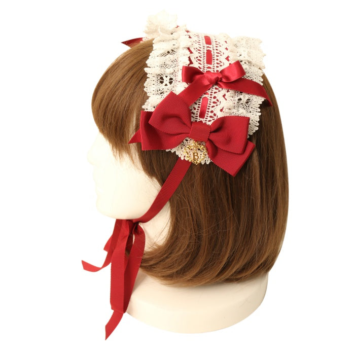 プリンセスドロップヘッドドレス エンジ×エンジ 赤 レッド ボルドー ロリータ USED】プリンセスドロップヘッドドレス | BABY, THE STARS SHINE