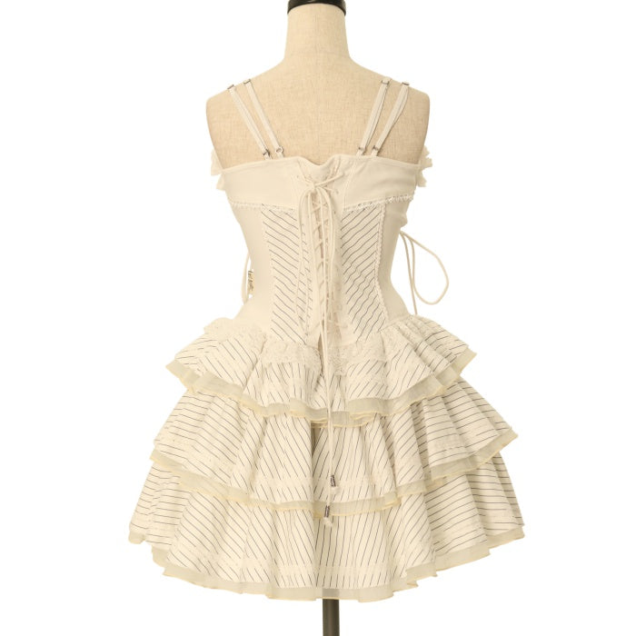 USED】ANGELO STRIPE×ROSE ビスチェワンピース | Ozz On