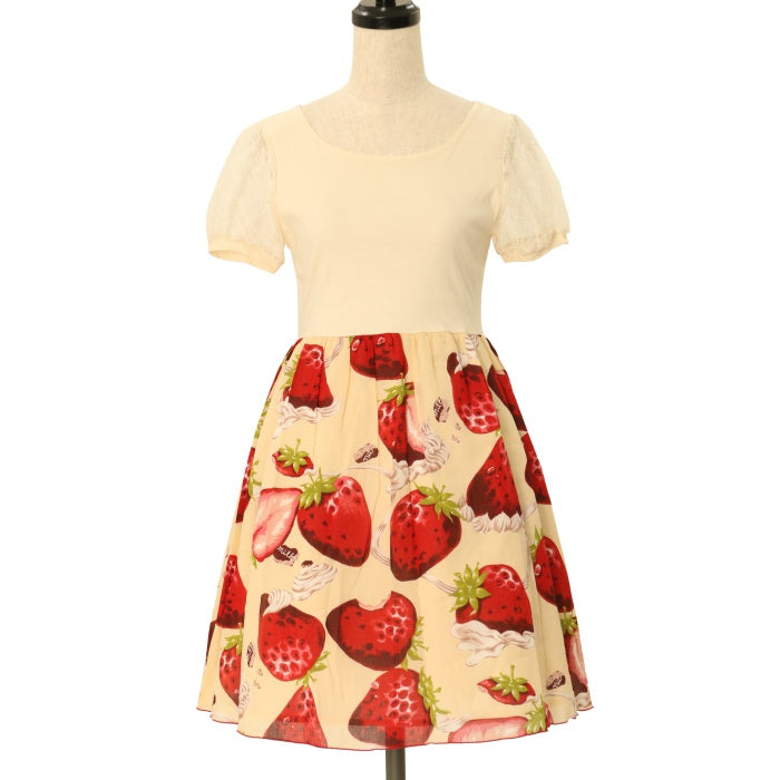 USED】ホイップベリーパフワンピース（カスタードクリーム） | MILK  