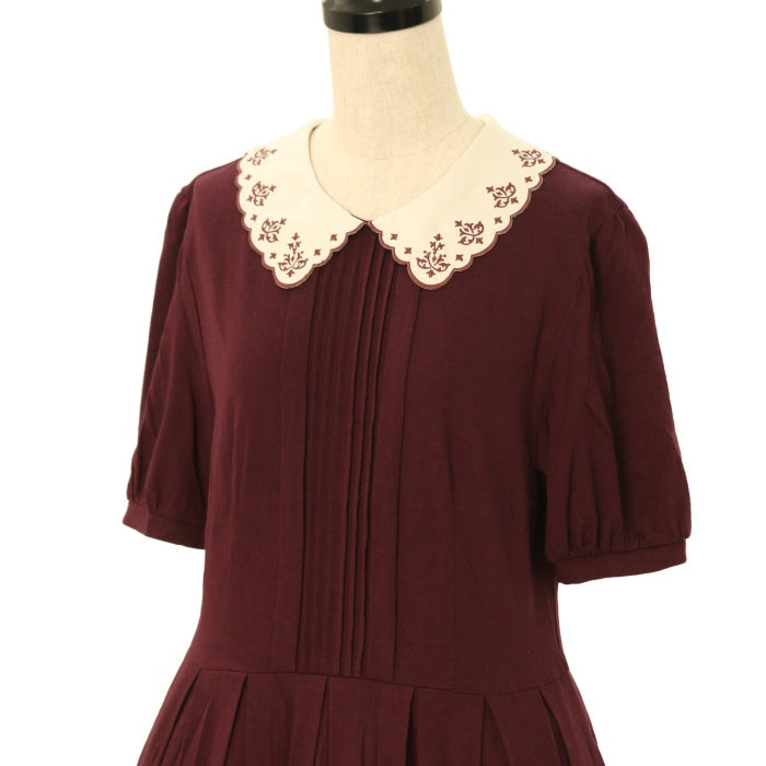 ジェーンマープル ロゴエンブロイダリーカラーのレジメンOP ネイビー