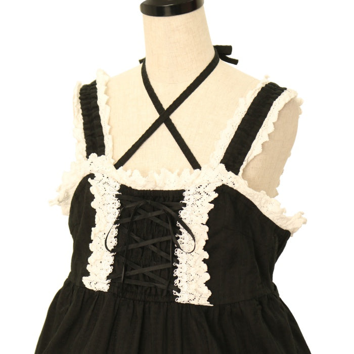 からみ3段ティアードジャンパースカート からみ3段ティアードジャンパースカート