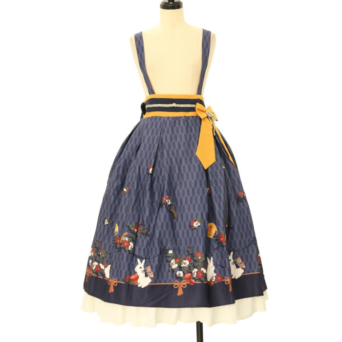 Amavel　お月見うさぎの和風スカート　アマベルお月見柄スカート m60459130138_1.jpg?1749100585