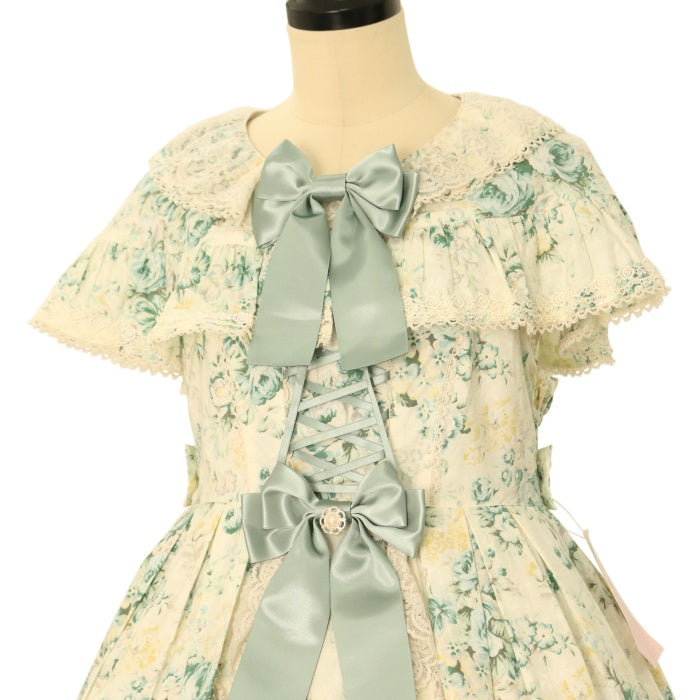 USED】ロザリーケープ付きジャンパースカート（ノスタルジックミント 