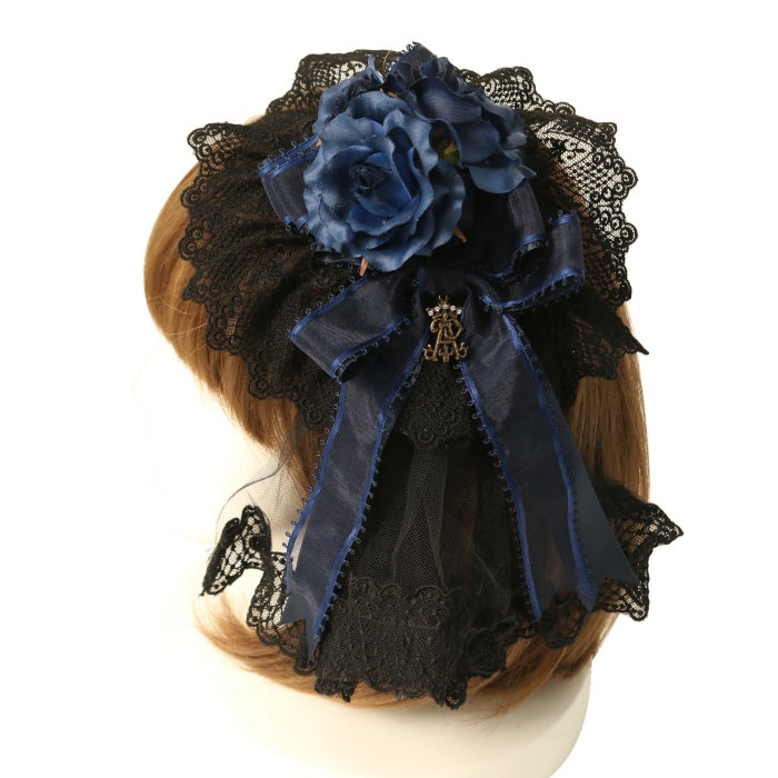 ロリータ ゴスロリ 薔薇リボンヘッドドレス たかい