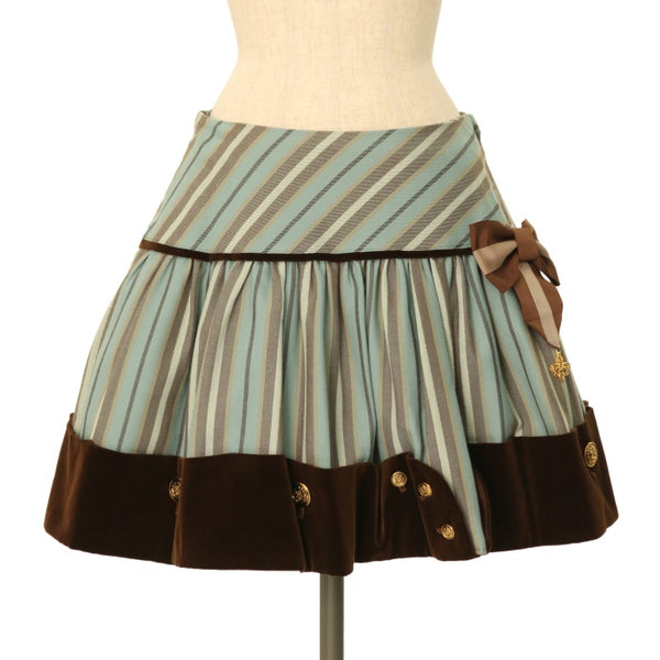 【JaneMarple】レジメンスカートとリボンクリップ