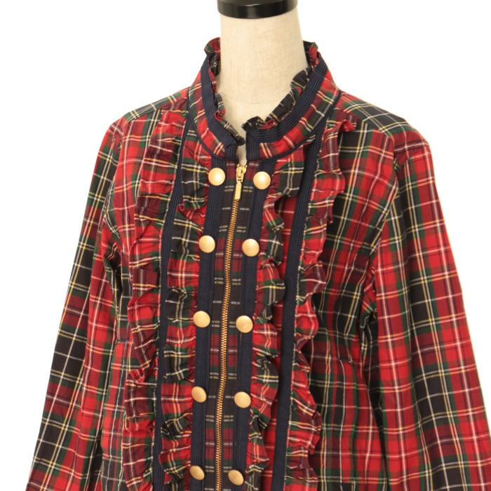 USED】【Mサイズ】タータンチェックのナポレオンブルゾン | Jane