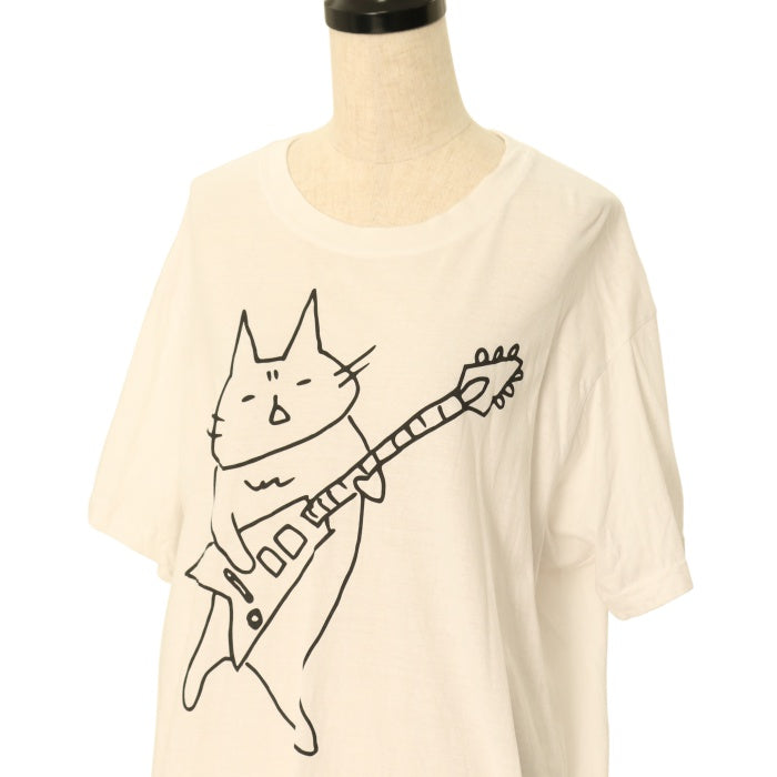 USED】【MINT NeKO/Lサイズ】ギターネコプリントTシャツ | h.NAOTO 