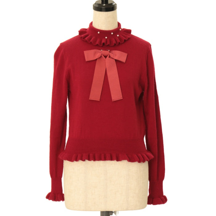 USED】【Mサイズ】Cuteリボンタートルニット | Angelic Pretty