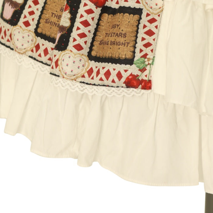 LaPatisserie～Mon peche mignon～柄ジャンパースカート La Pâtisserie ~Mon Péché Mignon~ Apron JSK by Baby, the