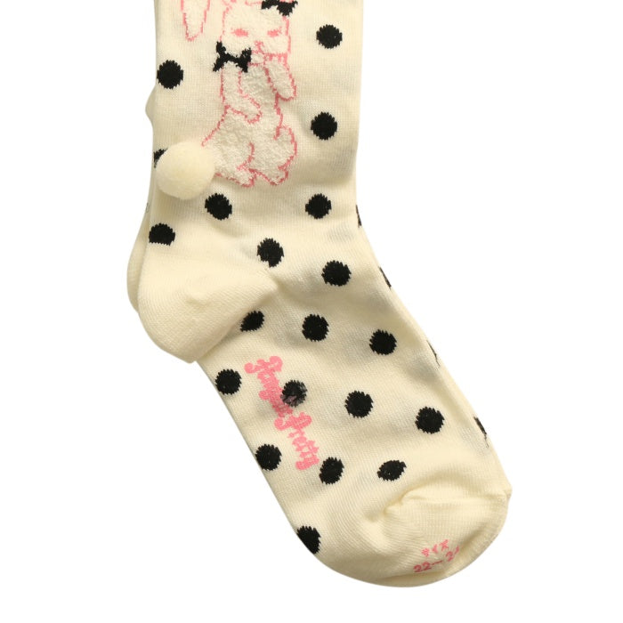 Angelic Pretty　おめかしバニーちゃんハイソックス USED】おめかしバニーちゃんハイソックス(ホワイト×ブラック