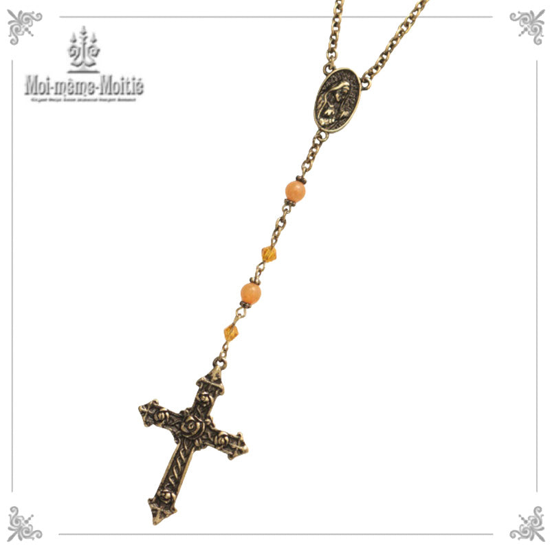 Rose Cross Rosary Necklace | Moi-même-Moitié | Wunderwelt Fleur