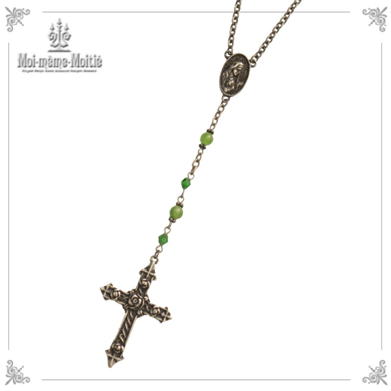 Rose Cross Rosary Necklace | Moi-même-Moitié | Wunderwelt Fleur 