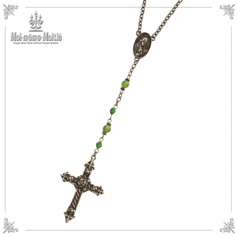 Rose Cross Rosary Necklace | Moi-même-Moitié | Wunderwelt