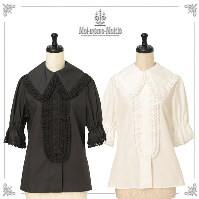 Shirring Blouse with Bat Collar | Metamorphose temps de fille