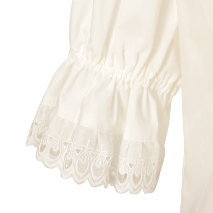 Shirring Blouse with Bat Collar | Metamorphose temps de fille